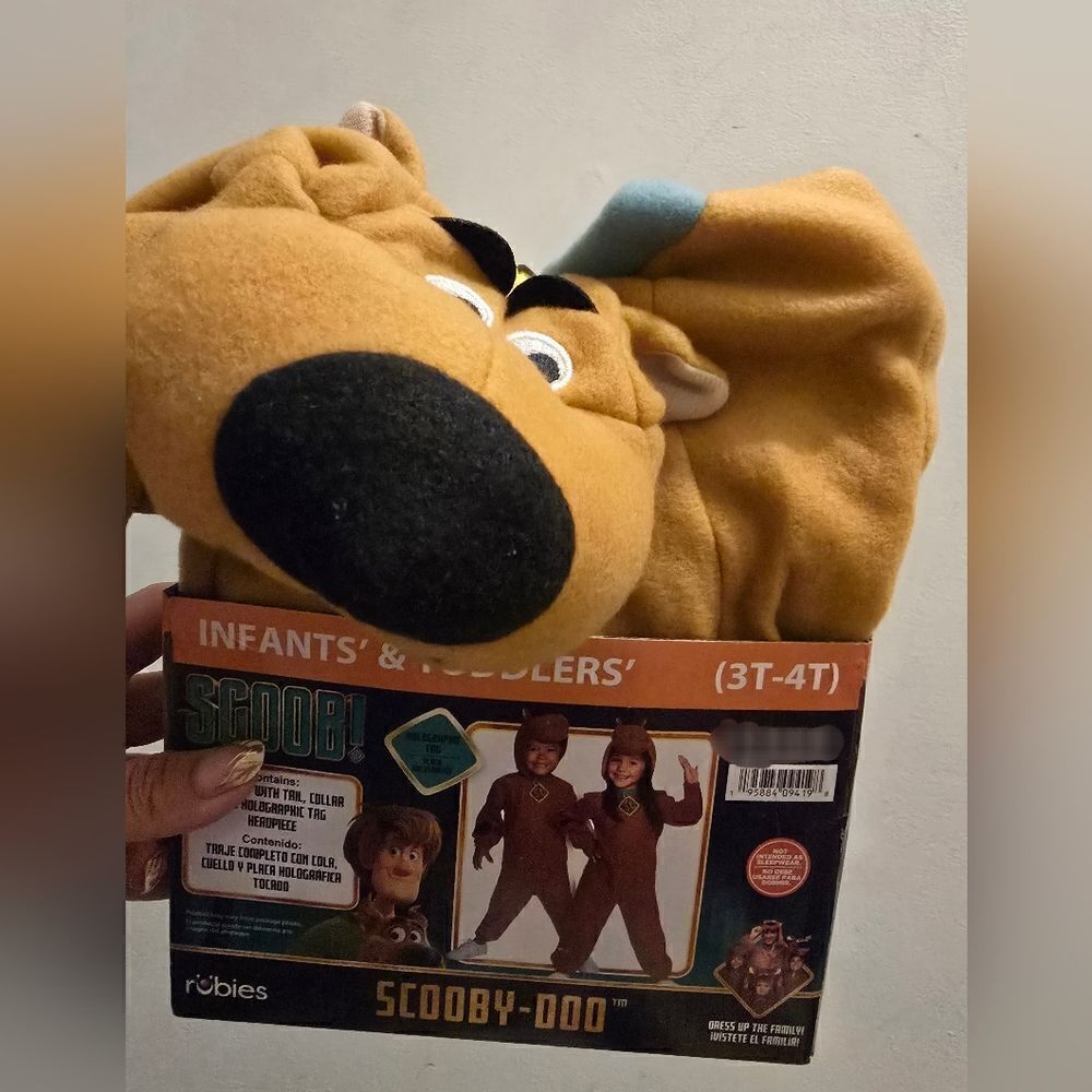 Nwt Scooby-Doo Toddler Costume For Boys or girls With Holographic Dog Tag - Picture 9 of 9